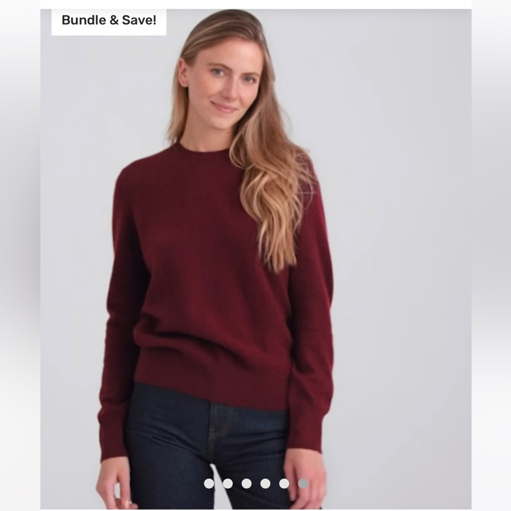 NAADAM women’s cashmere sweater in burgundy